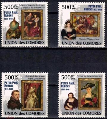 Коморы 2009, Рубенс, 4 марки, MNH. -90.jpg