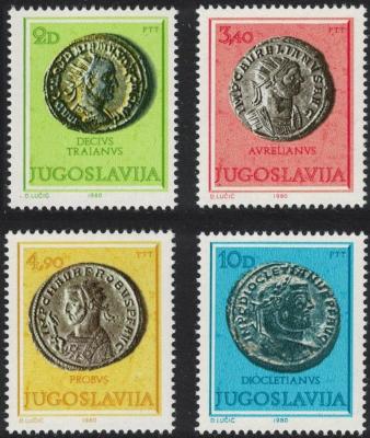 Yugoslavia Roman Emperors on Coins 4v 1980 MNH-200.jpg