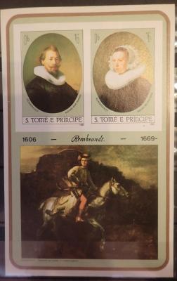 Сан Томе и Принсипи. 1983 год. Рембрант. Блок. Беззубц. -410.JPG