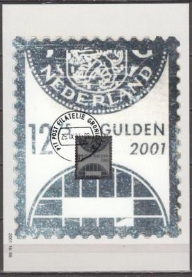 Netherlands 2001 silver stamp NVPH 2009 on special card canceled-330.jpg