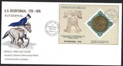 Samoa 1976 Interphil Miniature Sheet on Oversized Cover for 1978 Gold Coin Issueance , Official Unaddressed-200.jpg
