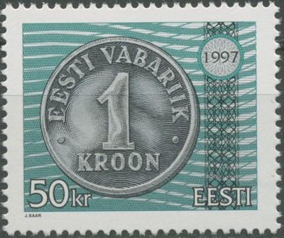 Estland 1997 Währungsreform 1-Kronen-Münze 308 postfrisch-600.jpg