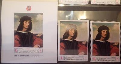 Йемен 1968 Искусство Живопись Рубенс Рафаэль Бронзино Портрет  Люкс блоки серия-585 (2).JPG