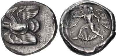 18. Olympia, Elis AR Stater. Circa 450-440 BC..jpg