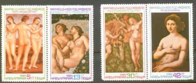 Болгария 1984 ( Михель 3324 - 3327 ; 2.5 eur) MNH Искусство Живопись Ню Рафаэль -50.jpg